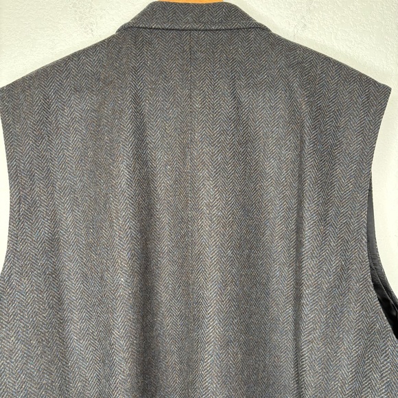 Orvis Charcoal Gray Herringbone Vest XXL - Picture 6 of 12